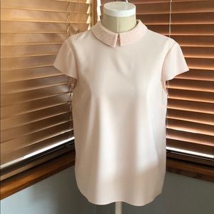 Ted Baker pink beaded collar top